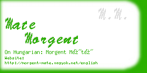 mate morgent business card